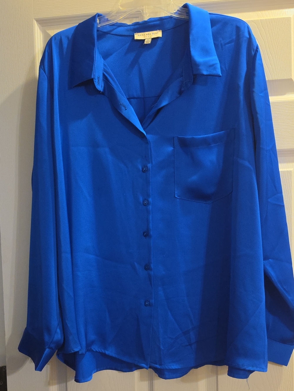 Skies Are Blue Cobalt Button-Down Shirt